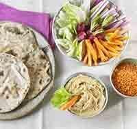 Tartinade de lentilles corail et pains à la poêle pour l’apéro